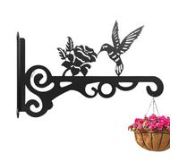 Support aviaire artistique, support en métal pour colibri, crochet pour de 11,8 x 7,9 pouces avec construction lourde, cintre de lanterne en fer robuste, sculpté décoratif style classique, mur