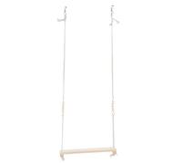 Support balançoire en Bois de pin pour Poulet de Compagnie et Grand Perroquet, Jouet à mâcher Naturel pour Poules et Grands perroquets, perchoir Suspendu en Corde résistant avec