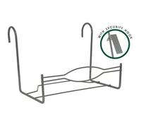 Support Balcon Large - GARDEN ID - 35 x 18 cm Anthracite - Crochets Sécurisés - Dimensions Pratiques - Robuste