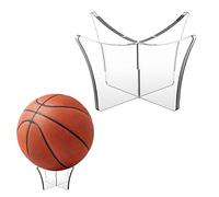 Support Ballon de Basket Acrylique Base Transparente Carrefour Multifonction Présentoir pour Football Volley Ball