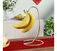 Support banane en acier inoxydable pour cuisine avec silhouette raffinée pour une intégration parfaite dans les espaces de vie