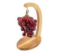 Support bananeen bois - Base ovale stable, support à fruits longue durée, cintre pour bananier avec crochet solide | Organisateur de comptoir de cuisine polyvalent pour le stockage et l'affichage des