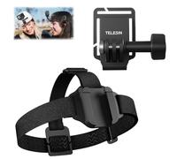 Support bandeau 2 en 1 avec clip de capuchon, support de tête GoPro et support de caméra d'action compatible avec GoPro, modèles Hero 11/10/9/8/7/6/5, Fusion, Max, Insta360, DJI OSMO pour