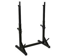 Support Barre de Musculation, Rack Squat Barbell, Rack Musculation Cages de Squat pour Haltères, Repose Barre Squat Réglable, Hauteur 80-150cm & Largeur 73-105cm (Noir)