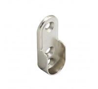Support barre ovale nickel latéral 30x15 mm.