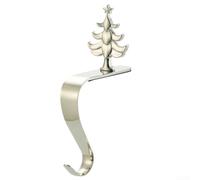 Support Bas Noël Argenté Flocon Visser Support Bas Noël Argenté(D) | Argent brillant anti-rayures, flocon détaillé, pose outils, protège manteau, style hivernal