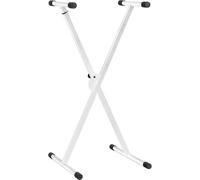 Support Bati Professionnel pour Clavier Piano Numerique Ajustable 62-102cm Blanc