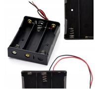 Support Batterie 3 x 18650 avec Fils - Montage en Série | Longueur Câble 100 mm | Boîtier Ouvert DIY