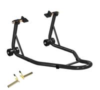 Support béquille de moto arrière - HOMCOM - support de roue - lève moto arrière sur roulettes - bobine de bras oscillant U - noir