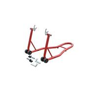 HomCom Support béquille arrière moto lève-sur-roulettes adaptateurs caoutchouc rouge/noir Noir G