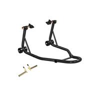 Support béquille de moto arrière support de roue lève moto arrière sur roulettes avec bobine de bras oscillant U + L, noir