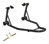 Support Béquille De Moto Arrière Support De Roue Lève Moto Arrière Sur Roulettes Avec Bobine De Bras Oscillant U + L, Noir