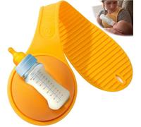 Support Biberon Mains Libres Ergonomique, Harnais Ajustable pour Bébé, Compatible Tous Biberons, Jaune