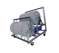 Support bobine câble avec roulements et poulies indépendants, support de rouleau câble de gestion fil de platine, for chantier construction(6 trays)