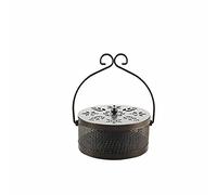 Support Bobine Moustique Porte-encens Spirale Anti Moustique Métal Boîte De Bobine De Moustique Porte-encens avec Poignée Et Couvercle pour La Maison, Le Camping, Les Voyages