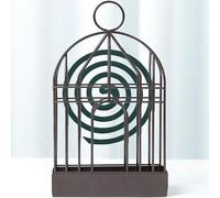 Support Bobine Moustique, Support de Bobine de Moustique Spirale Anti-Moustiques, Métal Brûleur d'Encens,Porte Encens Métal Classique,Support Bobine Anti-Moustique Portatif,Mosquito Coil Holder (Noir)