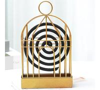 Support Bobine Moustique, Support de Bobine de Moustique Spirale Anti-Moustiques, Métal Brûleur d'Encens,Porte Encens Métal Classique,Support Bobine Anti-Moustique Portatif,Mosquito Coil Holder (Gold)