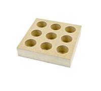 support bois mdf pour 9 tubes à essai - hobi bt1002/s9 Beige G