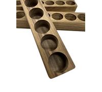 Support Bois pour 6 tubes en verre - Noyer