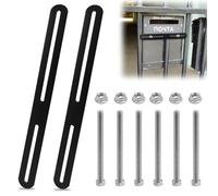 Support Boite Aux Lettres 2 Pièces Kit de Fixation pour Boîtes 280 x 24 mm Acier Inoxydable Connecteur Plat Ajustable pour la Fixation de Boîte aux Lettres