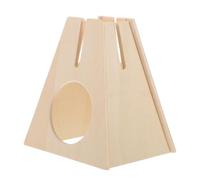 Support Bouteille D’Eau pour Hamster en Bois avec Abri Intégré | Placement sur Quatre Côtés, Design Ouvert Minimaliste, pour Cage et Zone de Litière, Accessoires Petits Animaux