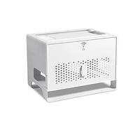 Support Box Internet,Box Rangement,Meuble Box Internet,éTagèRe Flottante Murale Pour Routeur Wifi,éTagèRe Flottante Pour Composants Tv,2 éTages BoîTe De Rangement Moderne à Suspendre,Grande Capacité