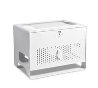 Support Box Internet,Box Rangement,Meuble Box Internet,éTagèRe Flottante Murale Pour Routeur Wifi,éTagèRe Flottante Pour Composants Tv,2 éTages BoîTe De Rangement Moderne à Suspendre,Grande Capacité