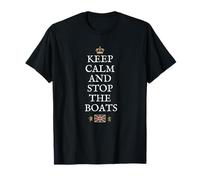 Support Britannique pour protéger Les patriotes Keep Calm Stop The Boat T-Shirt