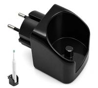 Support Brosse a Dent Electrique pour O-ral B iO6 iO5 iO4 iO3 iO2 Pro, Noir | Cargador Cepillo Electrico Oral de Pared compatible avec Modèles O-ral 3500, 3000, 2500 et 1000 Vitality Genius X, Enchufe EU