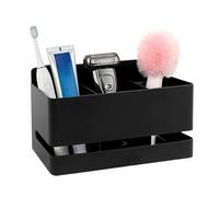 Support Brosse a Dent en Aluminium, Brosse À Dents Électrique Mural, Porte Brosse À Dents Electrique sans Perçage pour Salon Cuisine, Accessoires de Salle de Bain - Noir (Trois Rainure)