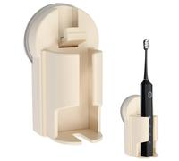 Support Brosse a Dents Électrique Porte Brosse à Dents Mural Porte-Brosses à Dents Ventouse, sans Perçage, Toothbrush Holder, Rangement Rasoir Accessoires Salle De Bain (Blanc, Lot De 2)