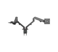 Vision Compatible Monitor Desk Arm Dual Matt Black