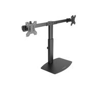 Support Bureau Double Écran TooQ DB1727TN-B Noir 17"-27" VESA 75/100mm, Charge Max 6kg, Inclinaison -10°/+10°, Rotation 180°, Oscillation -20°/+20°, Aluminium