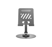 Support Bureau Ordinateur Tablette Smartphone Réglable Base Antidérapante Gris
