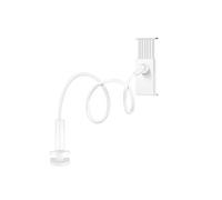 Support Bureau pour Smartphone et Tablette Rotatif Bras Flexible Blanc