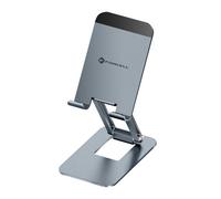 Support Bureau pour Smartphone / Tablette Pliable Ultra Compact en Aluminium Forcell Gris