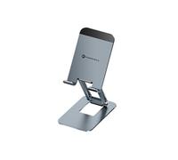 Support Bureau pour Smartphone / Tablette Pliable Ultra Compact en Aluminium Forcell Gris