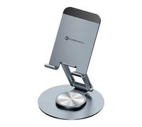 Support Bureau Universel Pliable Fold Stand 3 en Aluminium Base Ronde Rotative Forcell Gris
