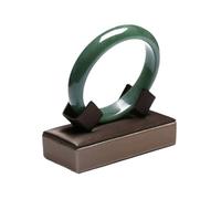 Support Buste Pour Collier Brown PU Leather Bracelet Pendant Necklace Jewellery Display Counter Stand Holder Bust Ring Earrings Presentation Shelf(Rectangle base)