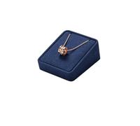 Support Buste Pour Collier Jewelry Display Props Microfiber Necklaces Ring Watches Counter Shelves Exhibition(Blue 7 * 11 * 4cm)