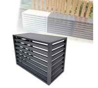 Support Cadre de Climatiseur en Aluminium Décoratif, Couvercle de Radiateur pour Maison, Fleurs Support Extérieur, Climatiseurs Écrans de Clôture (Color : Gray, Size : 100x70x50cm)