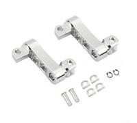 Support Cale-Pied pour moto 360° Ajustable CNC Support Cale-Pied(Silver)