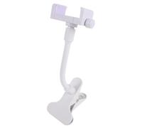 Support Caméra à Pince Col de Cygne Blanc pour Babyphone, sans Perçage | Réglage D’angle Flexible, Protège Meubles et Murs, Compatible Chambre, Berceau, Fixation Stable