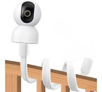 Support Camera Bebe Flexible sans Perçage, Babyphone Support de Moniteur Universel Torsadé de Caméra Bébé Réglable avec Connexion à Vis 1/4 Support de Serrage Vidéo Sécurité, 52cm (Blanc)