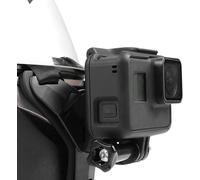 Support Caméra Casque Moto, Sangle GoPro, Fixation Action Camera, Support de Casque Courbé pour DJ/GoPro/Caméra de Sport, Noir