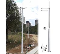 Support Caméra de Sécurite Kit De Poteau De Surveillance pour Caméra De 6 M, 5 M, 4 M, 3 M, 2 M De Haut, Robuste, Multifonctionnel, pour Éclairage Utilitaire Extérieur, pour Parking(6 m/19.7 ft)