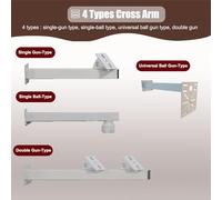 Support Camera Exterieur Poteau de Surveillance Extérieur pour Caméra de Grande Hauteur, Poteau de Surveillance CCTV 360° avec Bras Articulé/Dom/Universel, 6 5 4.5 4.0 3.5 3.0 m(5.0 m (16.4 ft))