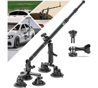 Support caméra voiture - RNCYN - Vis 1/4'' - Alliage d'aluminium - Ventouse triple 9 cm - Rotation 360
