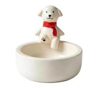 Support canin en céramique - Récipient rustique à contour de bateau, balise de poterie lestée de 150 g, ornement de manteau esthétique de ferme, base de statue d'animal résistante à la chaleur | Porte
