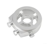 Support Capteur Huile Alliage Aluminium Résistant Chaleur | Surveillance précise pression et température, filetage 1/8 NPT standard, idéal pour jauges numériques analogiques(Silver)
